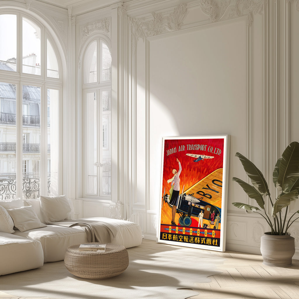 Hi-Res Print – A4, A3...20x30 inch... Japan Air Transport – Vintage-Fluglinienplakat