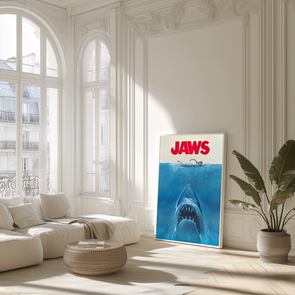 Vintage Fine Art Poster - A4, A1...20x30 Zoll... Spezielles Souvenir-Magazinposter für Jaws, USA, 1975 - Vintage Filmplakat, Affiche, Kunstdruck