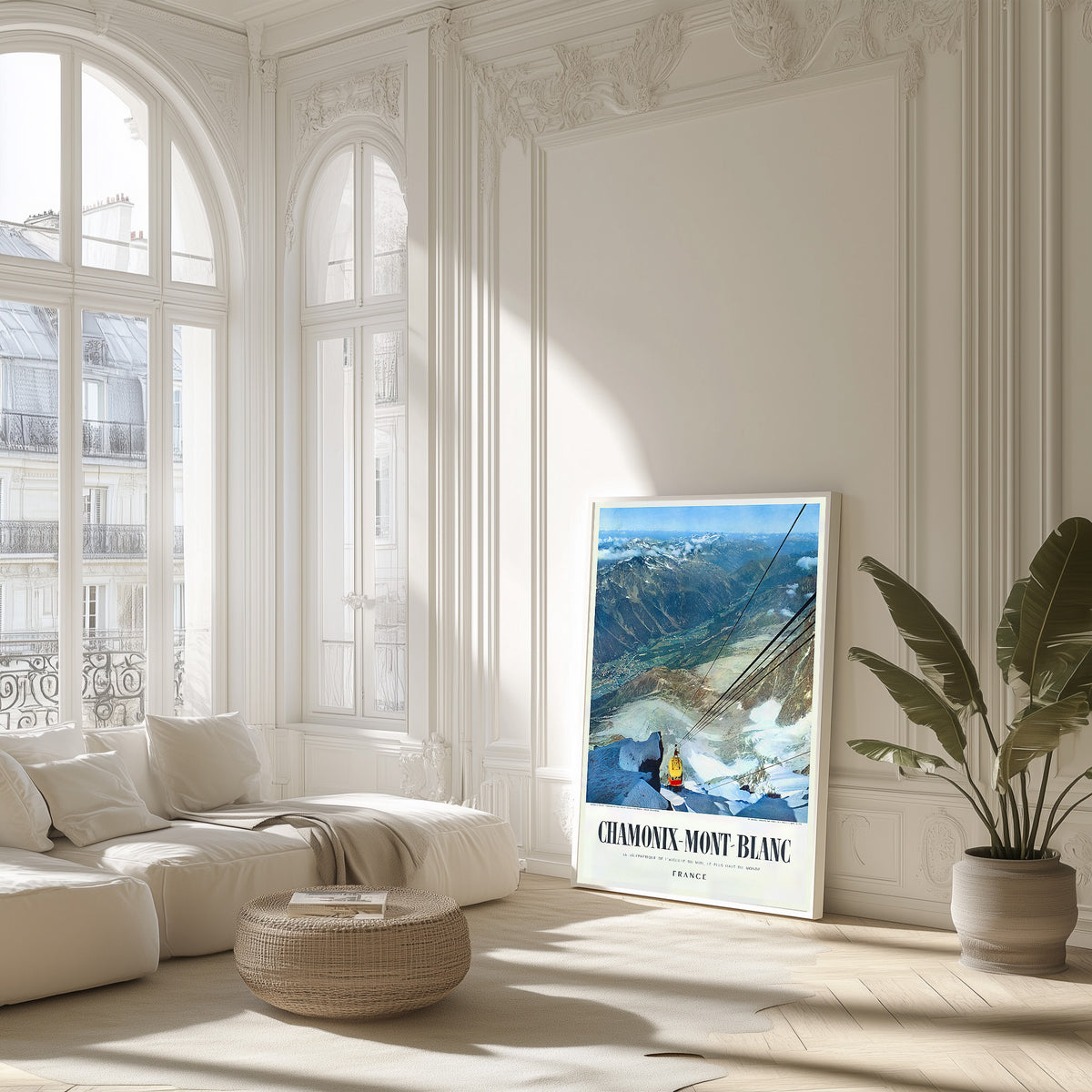 Reisen in Frankreich, Chamonix-Mont-Blanc, Frankreich, 1956 – Vintage-Reiseplakat