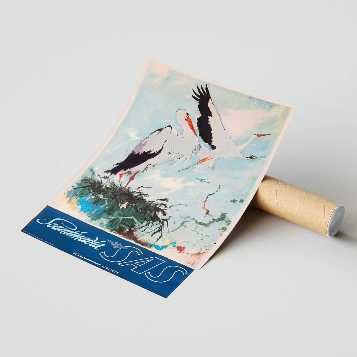 Fly SAS · Scandinavian Airline · Stork · 1950