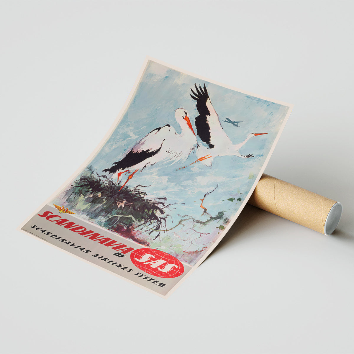 Fly SAS · Scandinavian Airline · Stork · 1950
