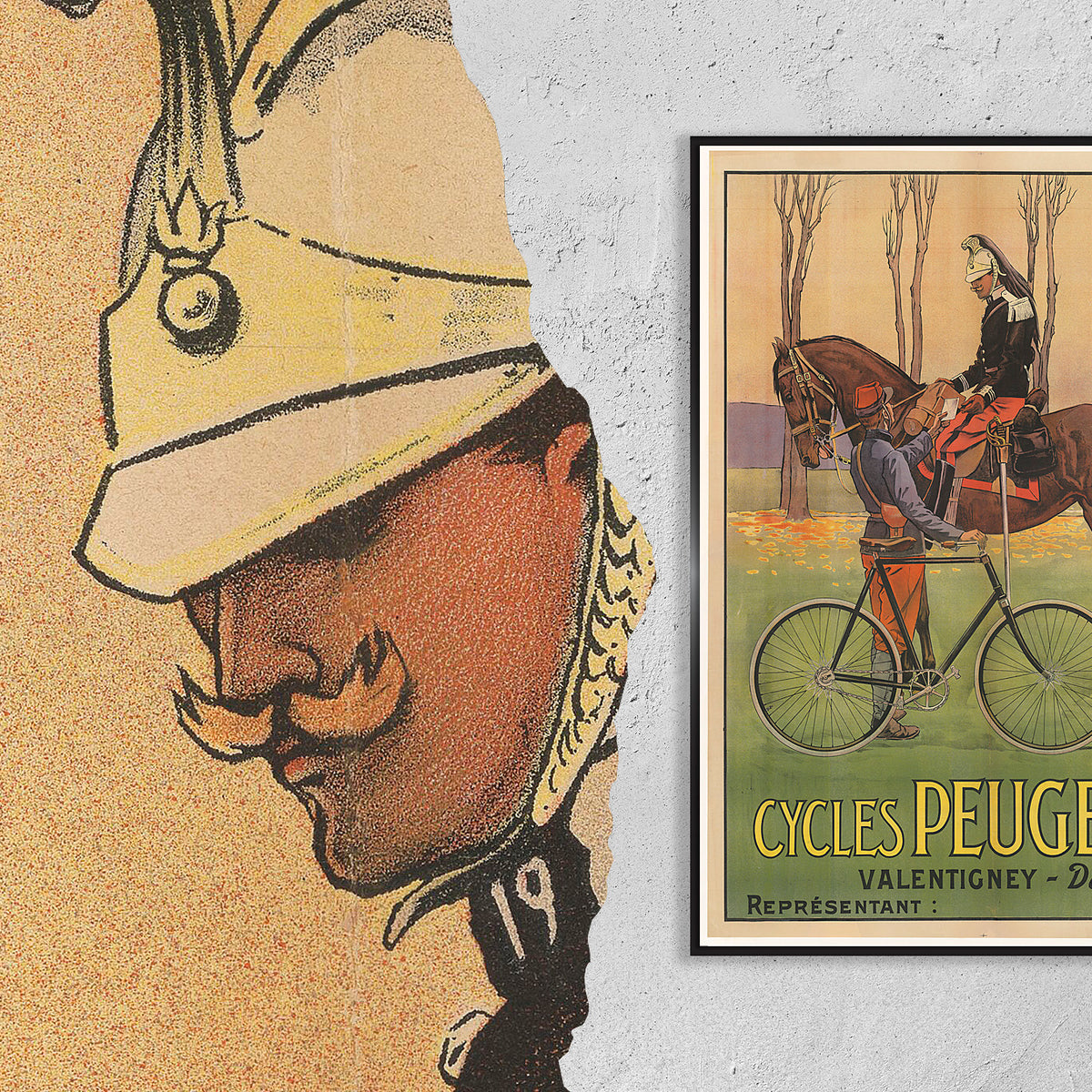 Cycles Peugeot · Militaire Poste · Valentigney Doubs · 1900