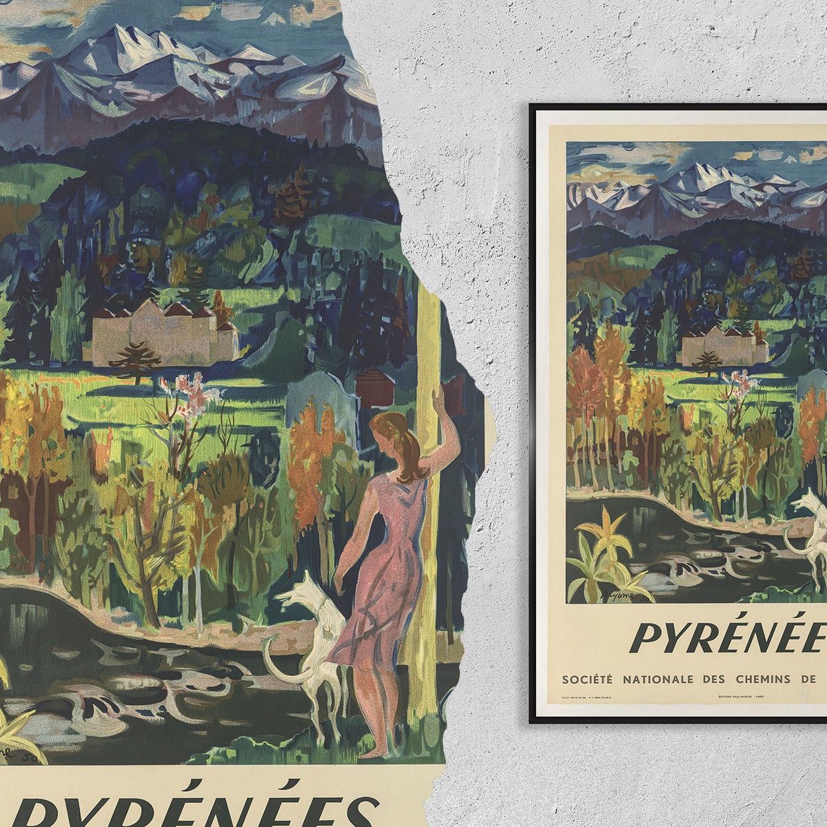 SNCF · Pyrénées · by Aujame · 1950