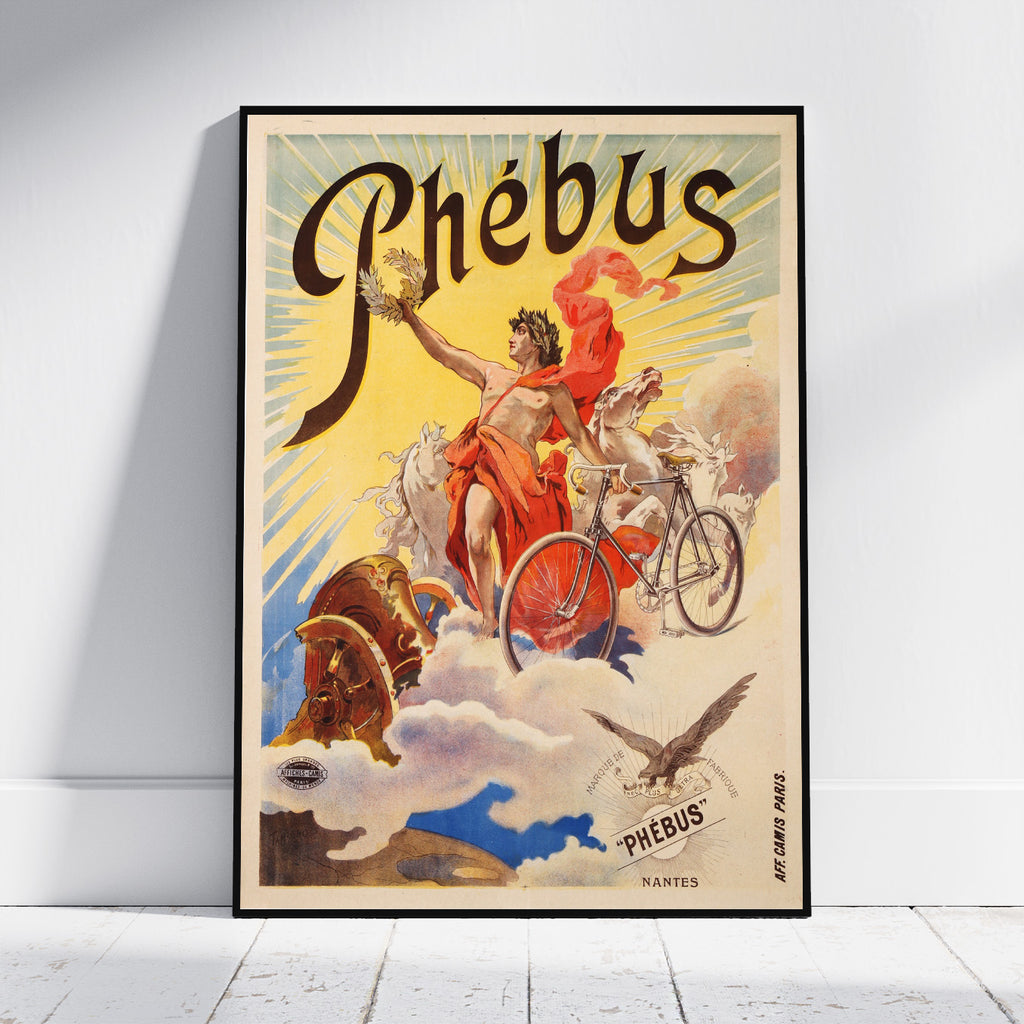 Phebus Fahrrad, Paris, Fahrrad, Fahrräder, 1890 · Antike Fahrrad-Werbeanzeige