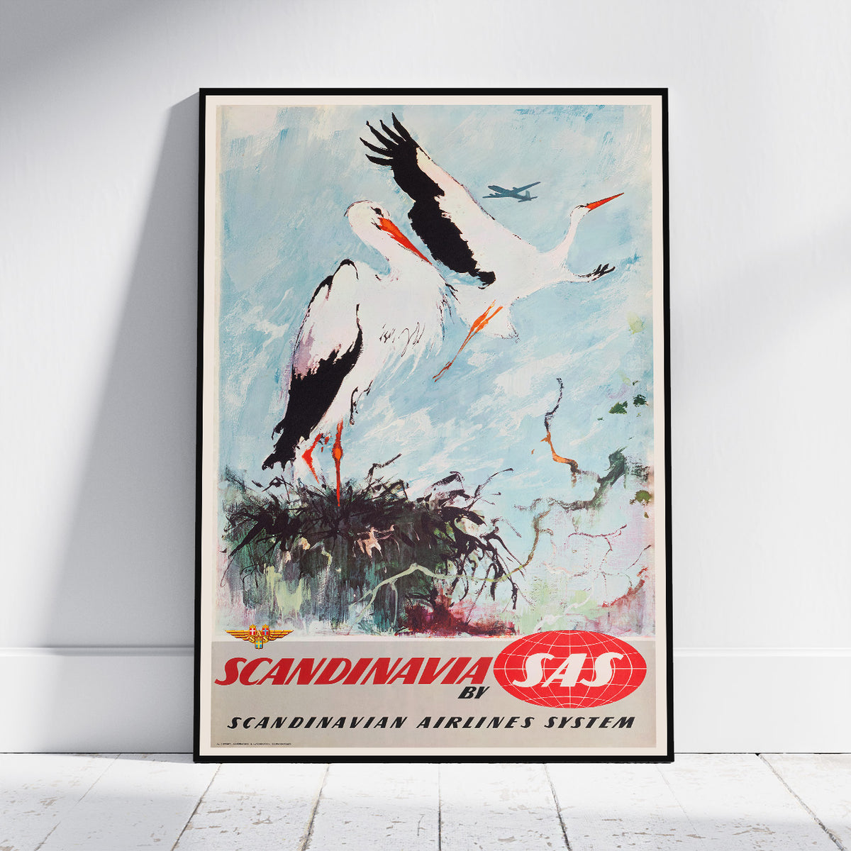 Fly SAS · Scandinavian Airline · Stork · 1950